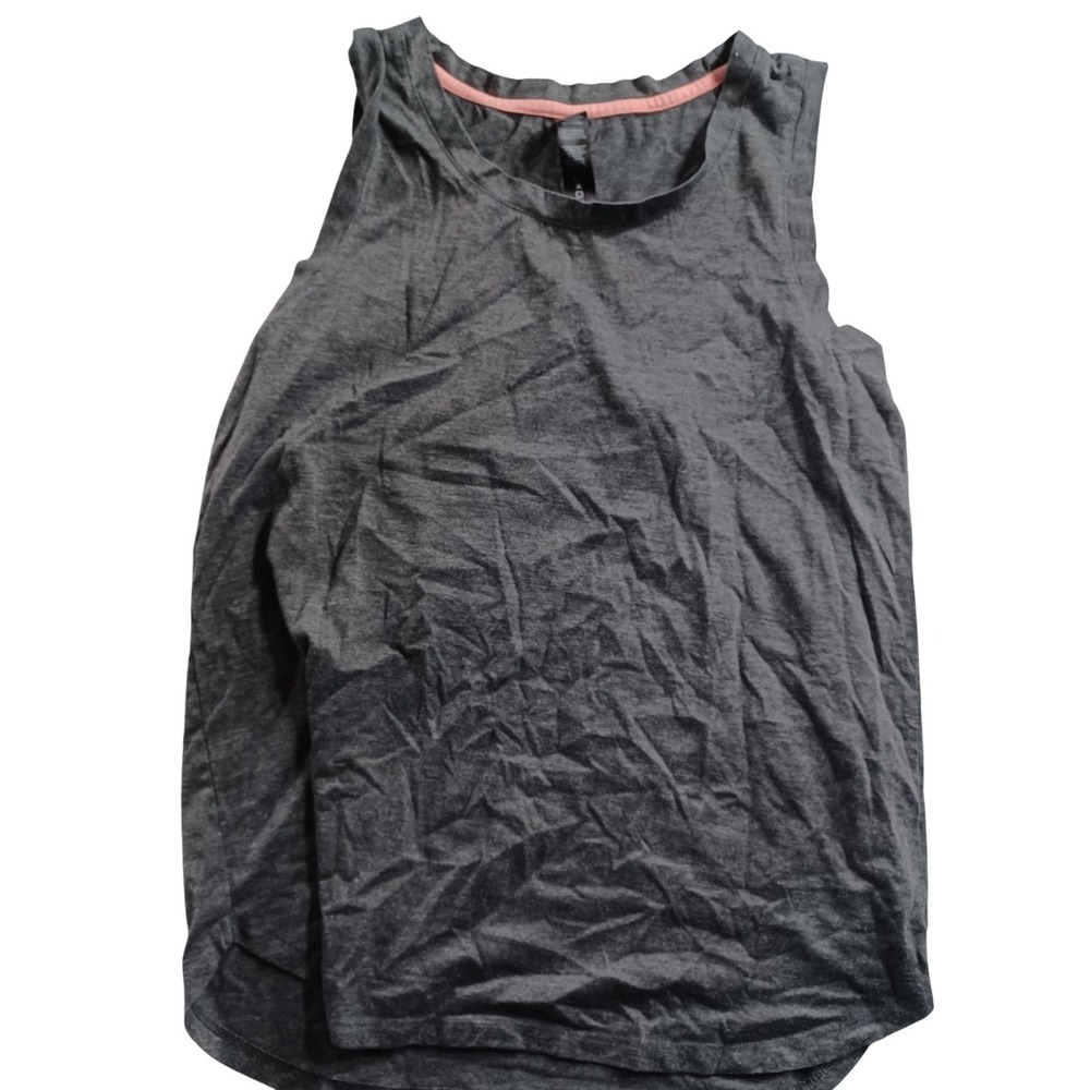 RBX Tank Top Womens Medium Gray Scoop Neck Jersey Sleeveless Basic Poly Rayon
